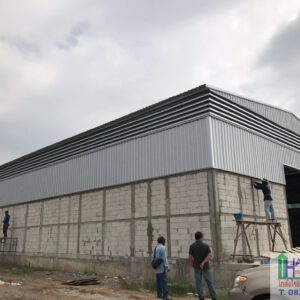 โกดังโรงงานสำเร็จรูป แบบ HW-C ขนาด15x30x6 m.