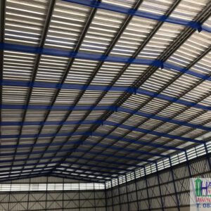 โกดังโรงงานสำเร็จรูป แบบ HW-C ขนาด15x30x6 m.