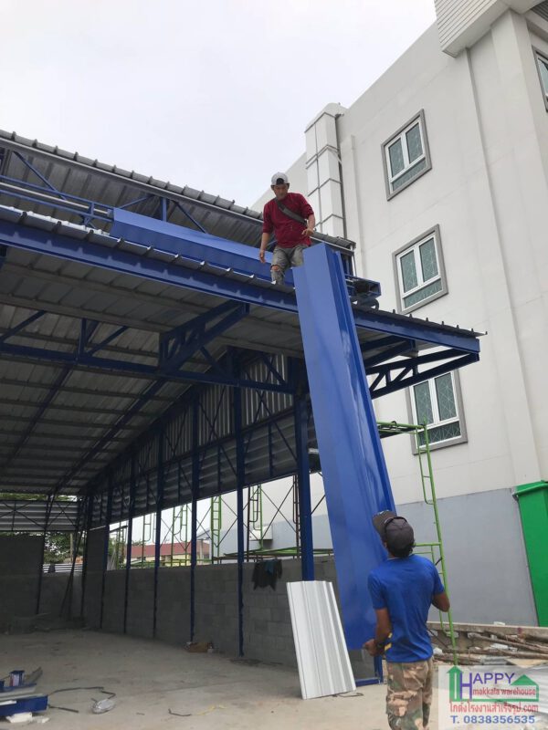 โกดังโรงงานสำเร็จรูป แบบ HW-C (cold form) ขนาด26x15x6 m.