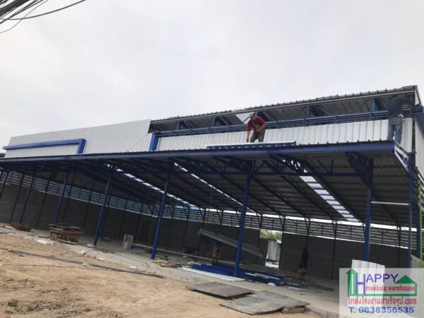 โกดังโรงงานสำเร็จรูป แบบ HW-C (cold form) ขนาด26x15x6 m.