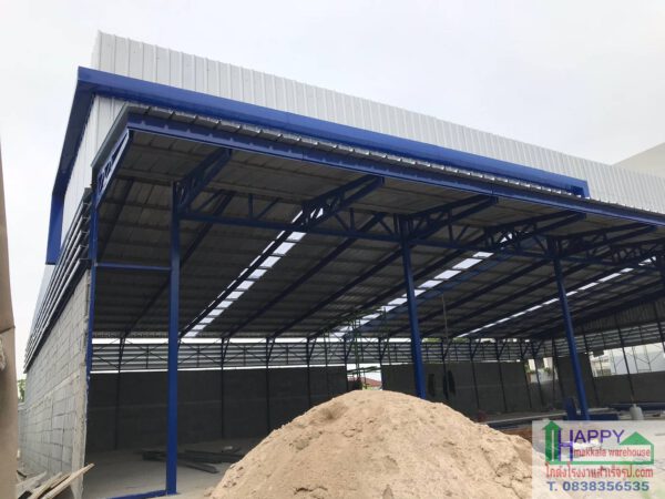 โกดังโรงงานสำเร็จรูป แบบ HW-C (cold form) ขนาด26x15x6 m.