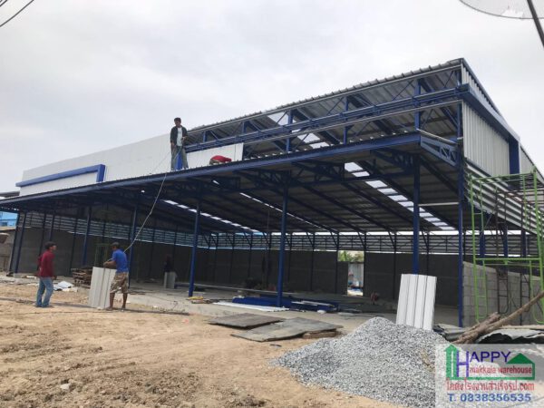 โกดังโรงงานสำเร็จรูป แบบ HW-C (cold form) ขนาด26x15x6 m.