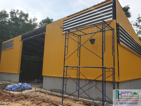 โกดังโรงงานสำเร็จรูป แบบ HW-C (cold form) ขนาด10x15x5 m.