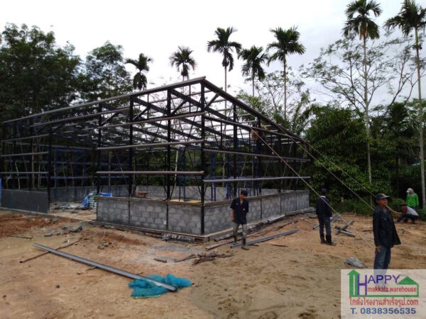 โกดังโรงงานสำเร็จรูป แบบ HW-C (cold form) ขนาด10x15x5 m.