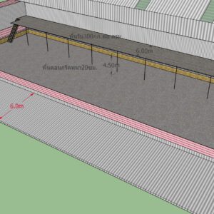 โกดังโรงงานสำเร็จรูป แบบ HW-HCC 30x60x9 ม.