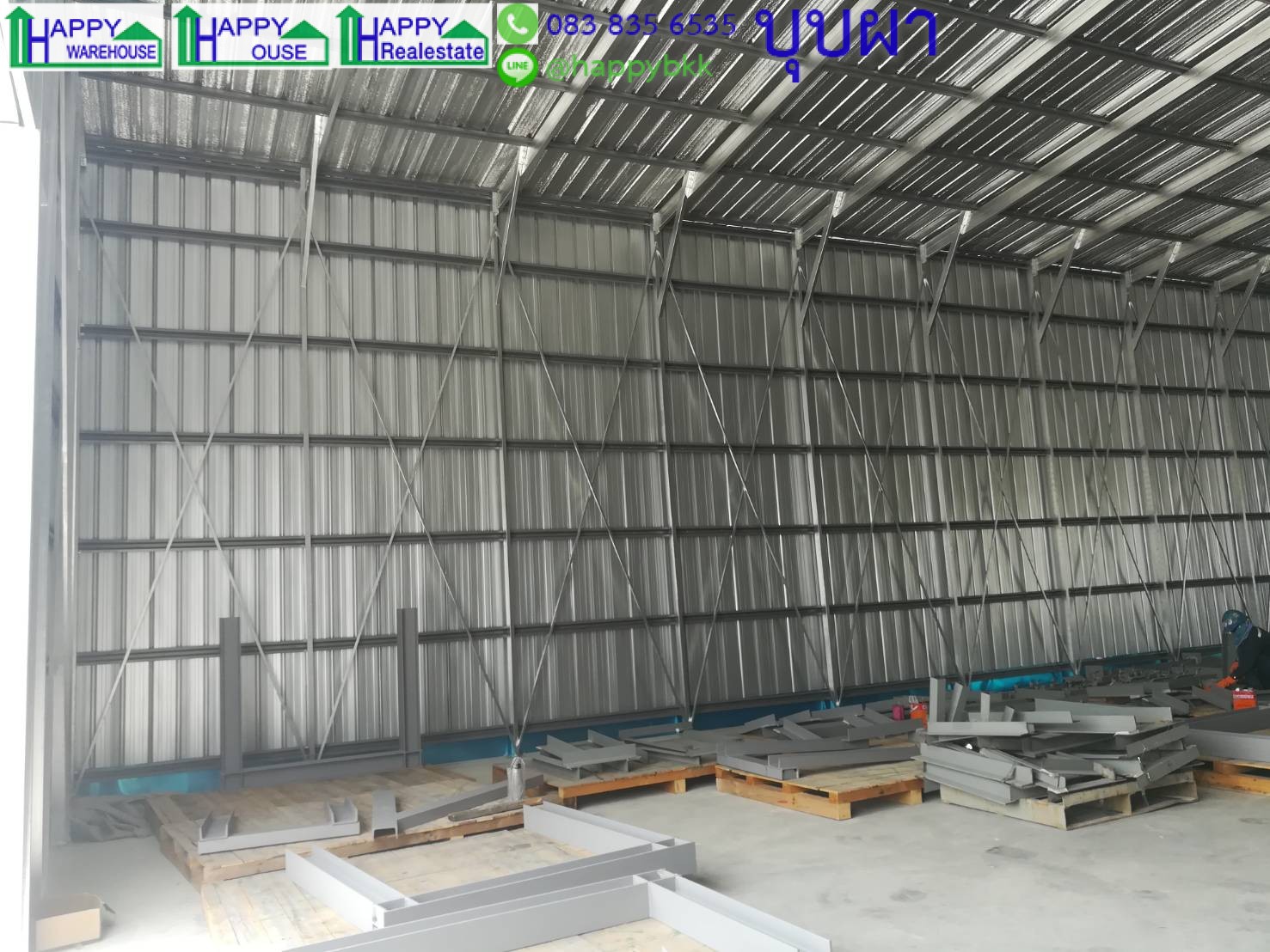 โกดังเก็บสินค้าแบบHW-C 15x30x6m.