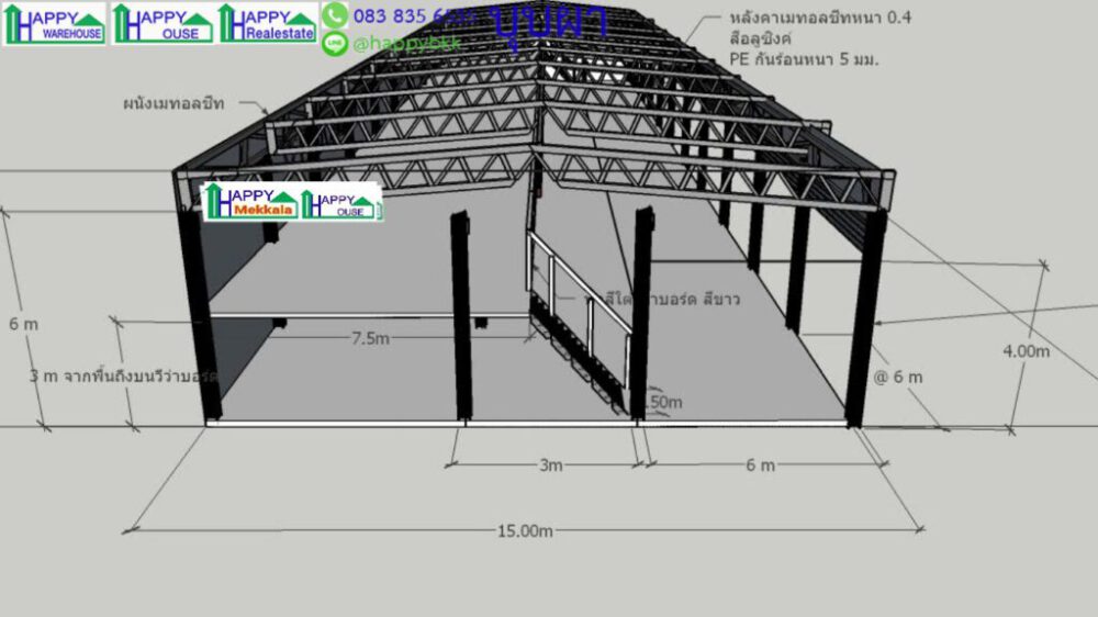 โกดังสำเร็จรูปWarehouse by Happymekkala